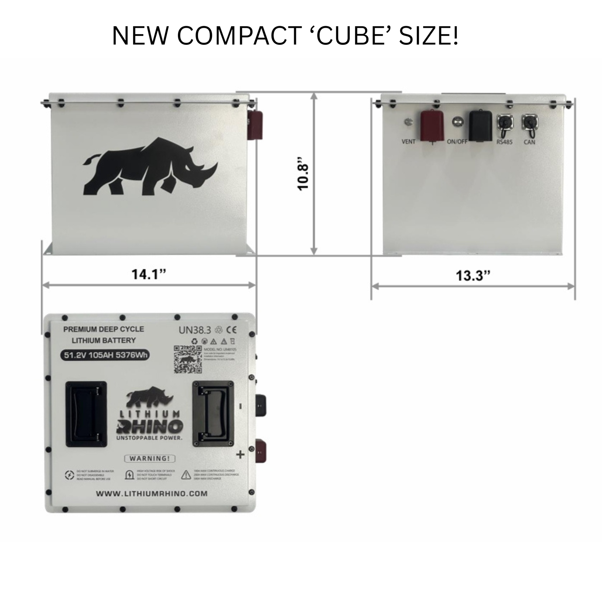 48V 105Ah CUBE Lithium Rhino Conversion Kit