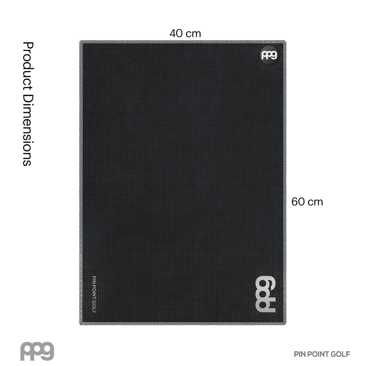 Magnetic Golf Towel Black