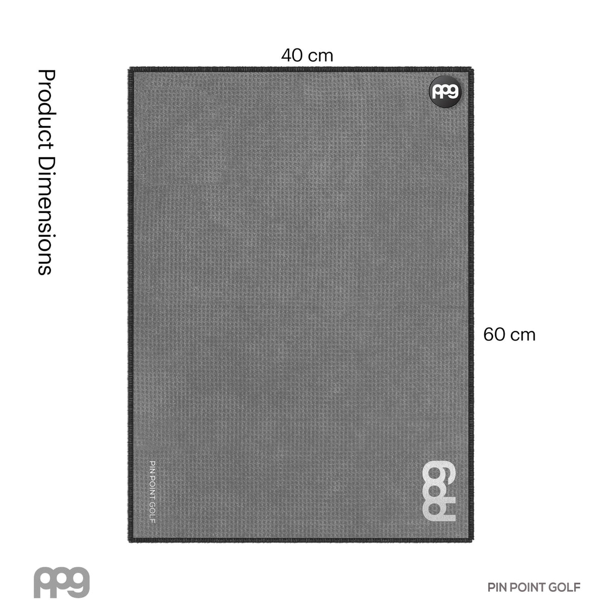 Magnetic Golf Towel Gray