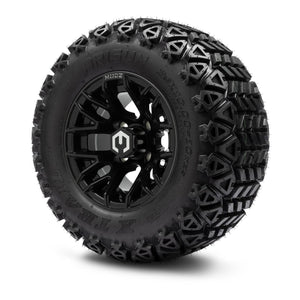 MODZ® 10" Matrix Glossy Black Wheels & Off-Road Tires Combo