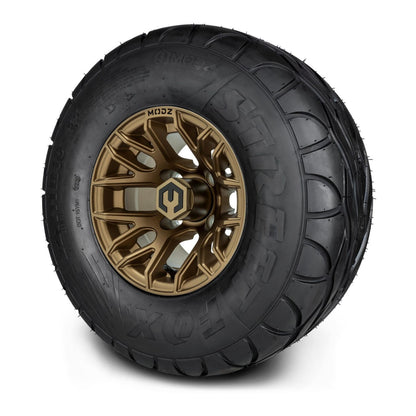 MODZ® 10" Matrix Matte Bronze Wheels & Street Tires Combo (MODZ Street Fox Radial 22x11-10)
