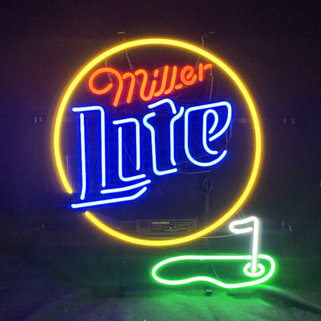 Miller Lite Golf Hole Neon Signs Light