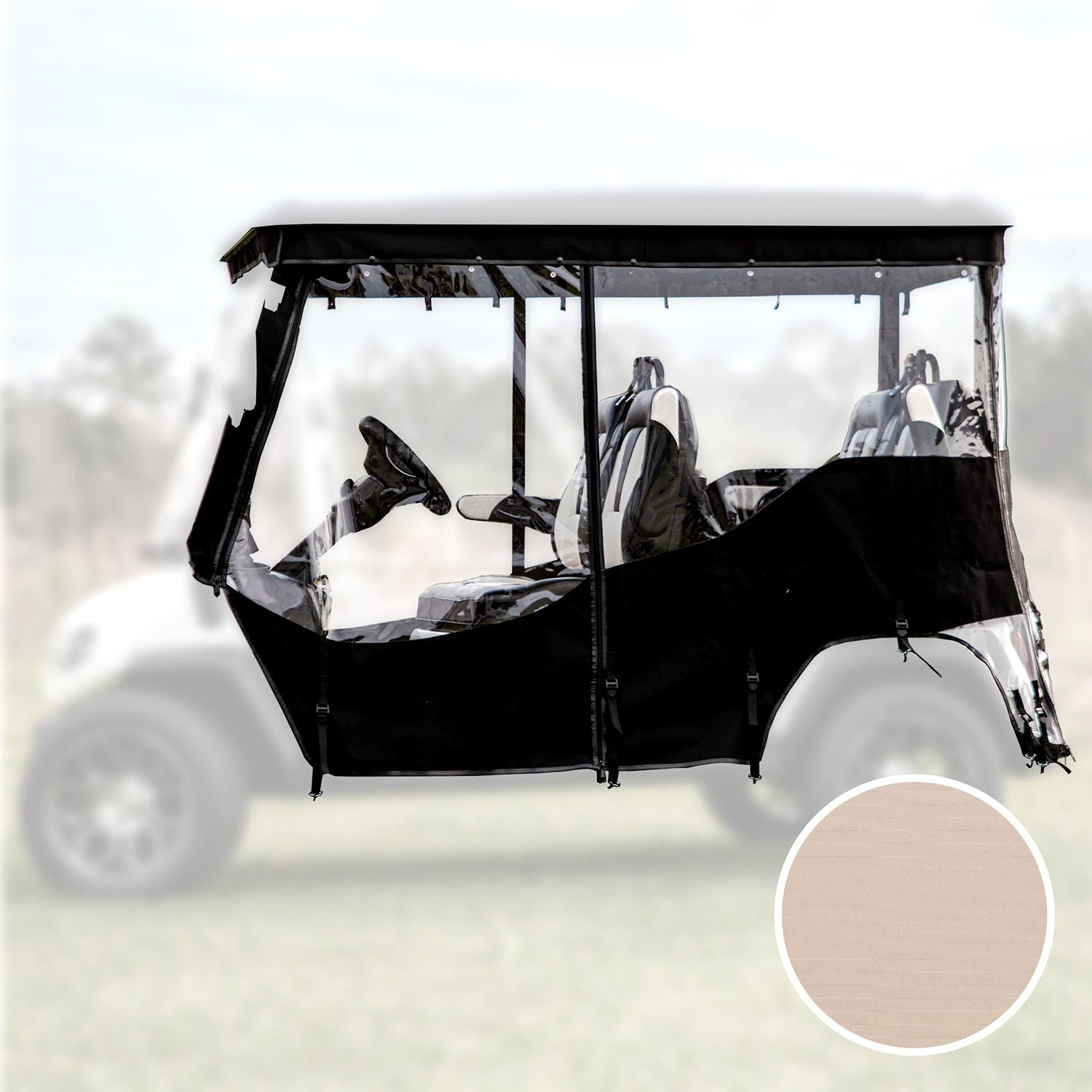 RedDot® Evolution Classic Linen 2 Passenger 3-Sided Track Style Enclosure & Valance (Years 2024-Up)