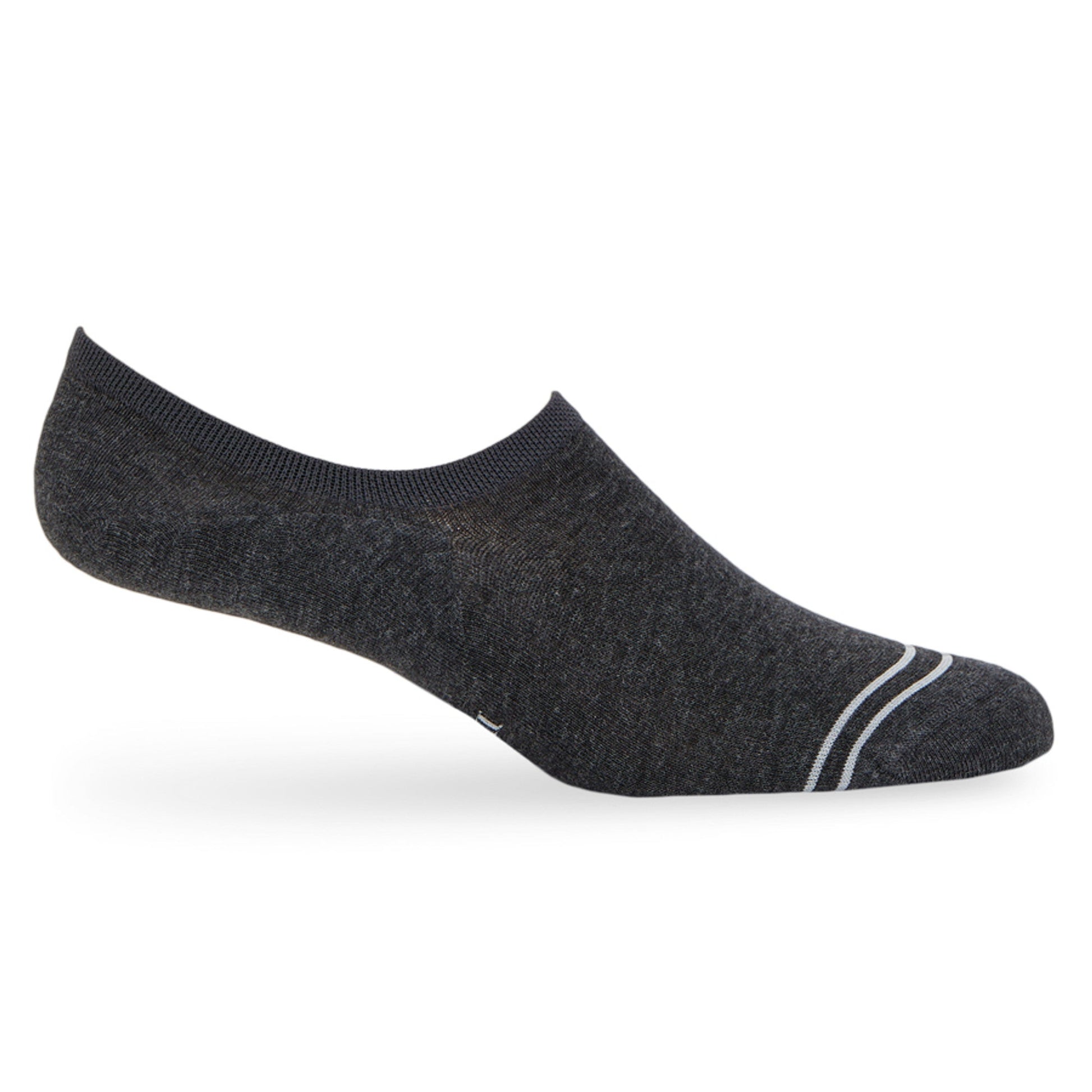 Charcoal Cotton No Show - 3 Pack