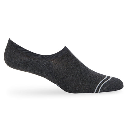 Charcoal Cotton No Show - 3 Pack