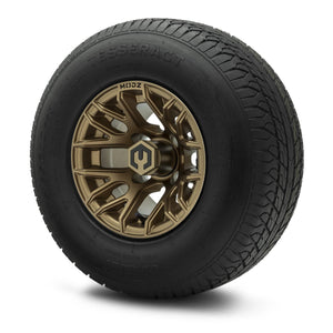 MODZ® 10" Matrix Matte Bronze Wheels & Street Tires Combo (Odyssey Tesseract Steel-Belted Radial 205/65-R10)