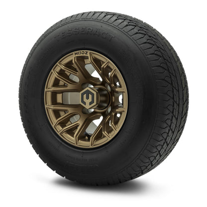 MODZ® 10" Matrix Matte Bronze Wheels & Street Tires Combo (Odyssey Tesseract Steel-Belted Radial 205/65-R10)