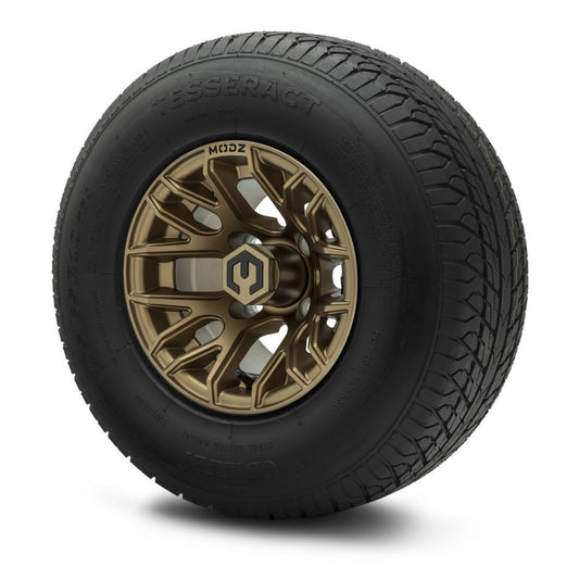 MODZ® 10" Matrix Matte Bronze Wheels & Street Tires Combo (Odyssey Tesseract Steel-Belted Radial 205/65-R10)