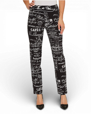Krazy Larry P507 Pull on Pant - Black French News