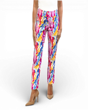 Krazy Larry P507 Pull on Pant - Pink Abstract