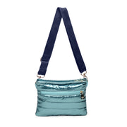 Teal Padded Crossbody Belt Bag