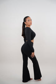 I Am Present Black Stretch Flare Legging