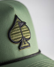 Perforated Rope Hat - Olive
