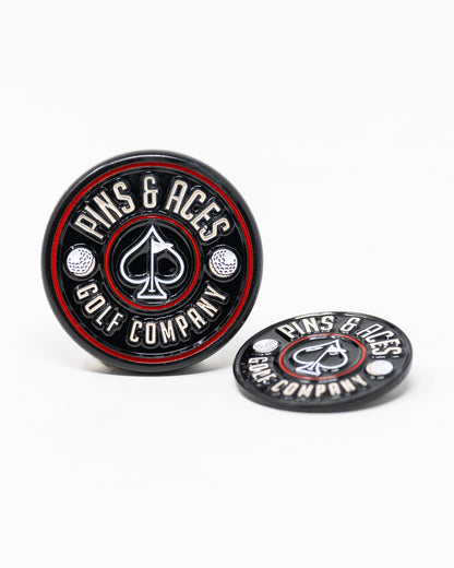Pop Out Medallion Ball Marker - Black