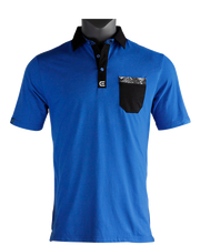 Rockwell Tri-Blend Pocket Polo - Blue