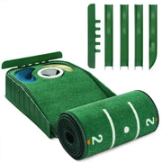 Home Golf Practice Set  Putting Mat  Ball Return  Green Carpet