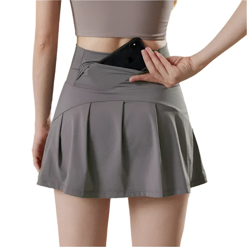 Women's High Waisted Sports Skirts Yoga Running Tennis Golf