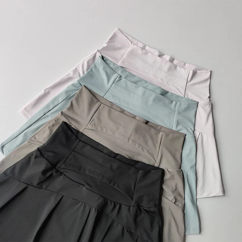 Women's High Waisted Sports Skirts Yoga Running Tennis Golf