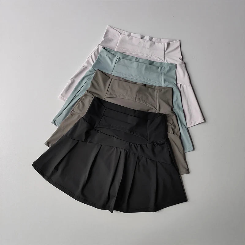 Women's High Waisted Sports Skirts Yoga Running Tennis Golf