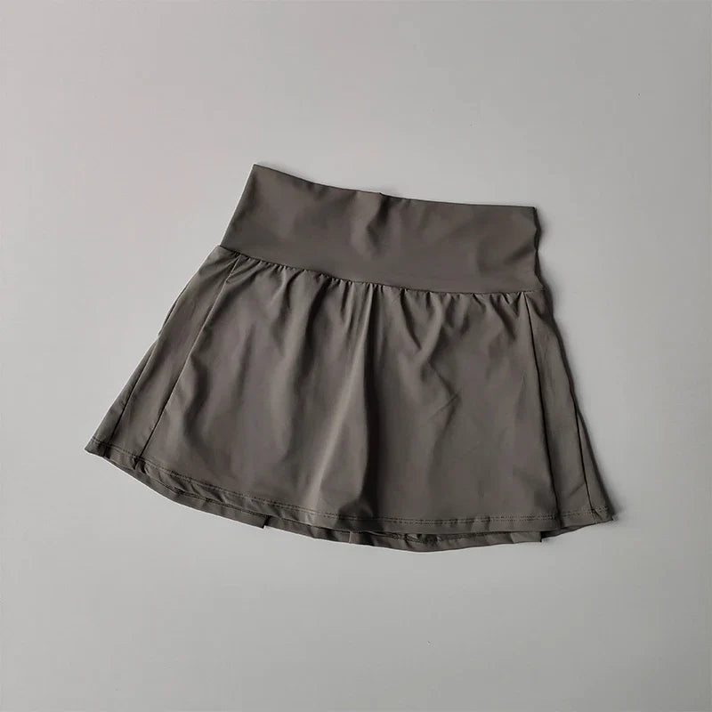 Women's High Waisted Sports Skirts Yoga Running Tennis Golf