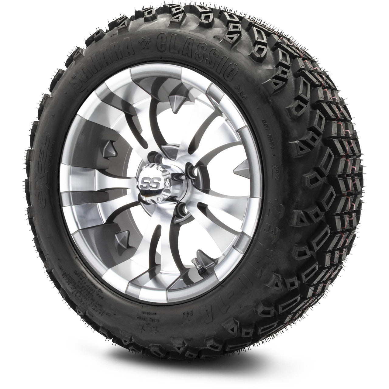 MODZ® 14" Vampire Gunmetal Wheels & Off-Road Tires Combo (Arisun X-Trail All-Terrain 23x10-14)
