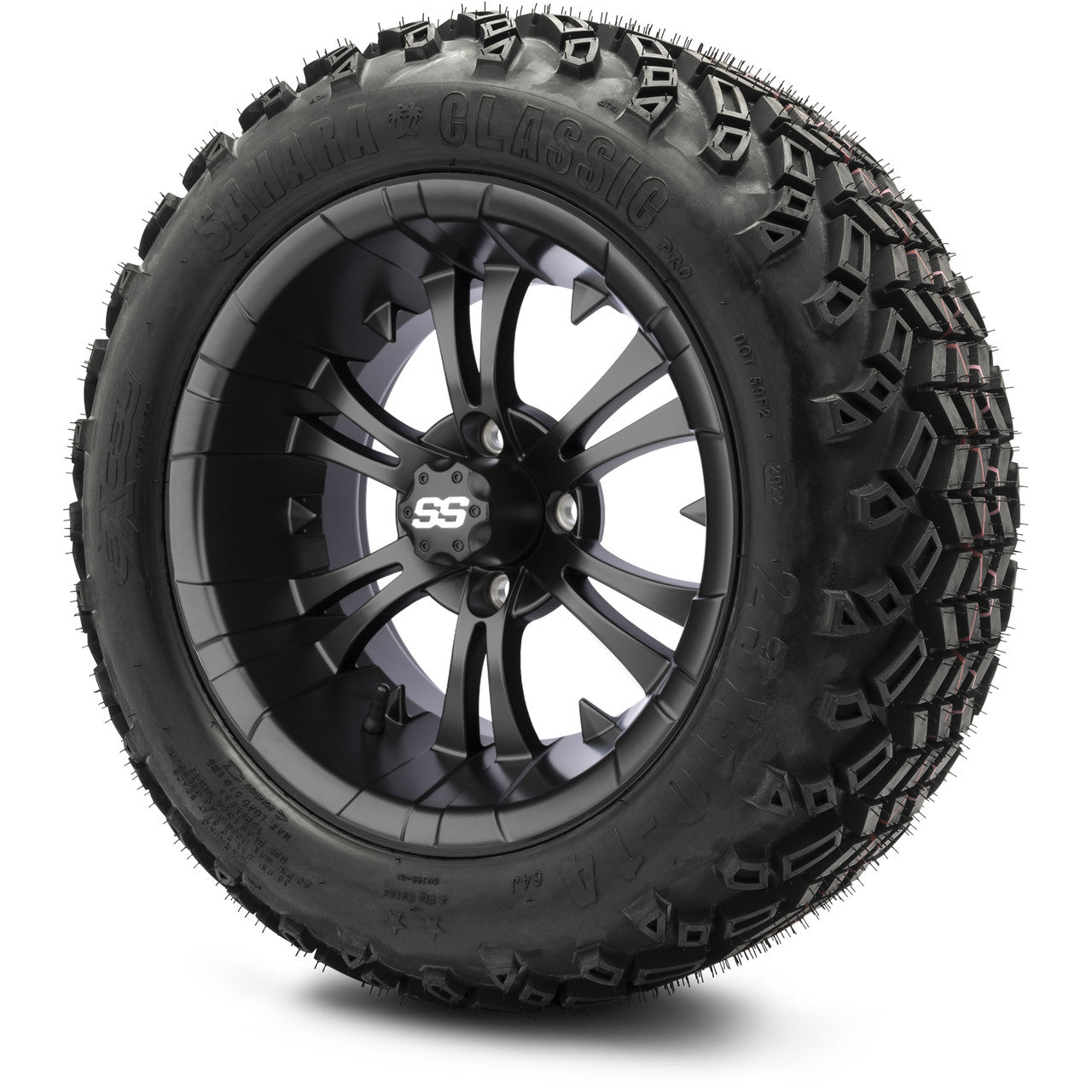 MODZ® 14" Vampire Matte Black Wheels & Off-Road Tires Combo (Arisun X-Armory All-Terrain 23x10-14 Radial)