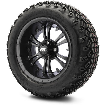 MODZ® 14" Vampire Matte Black Wheels & Off-Road Tires Combo (Xcomp Gladiator 23-10-14 Radial)