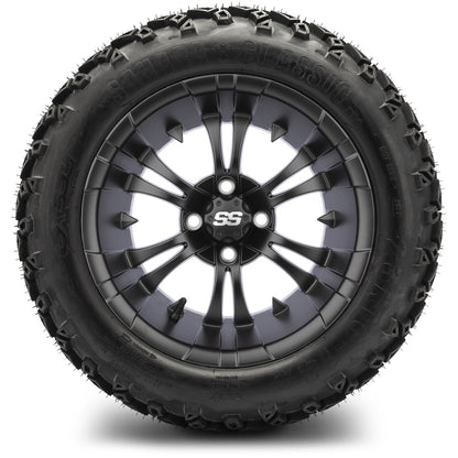 MODZ® 14" Vampire Matte Black Wheels & Off-Road Tires Combo (Arisun X-Armory All-Terrain 23x10-14 Radial)