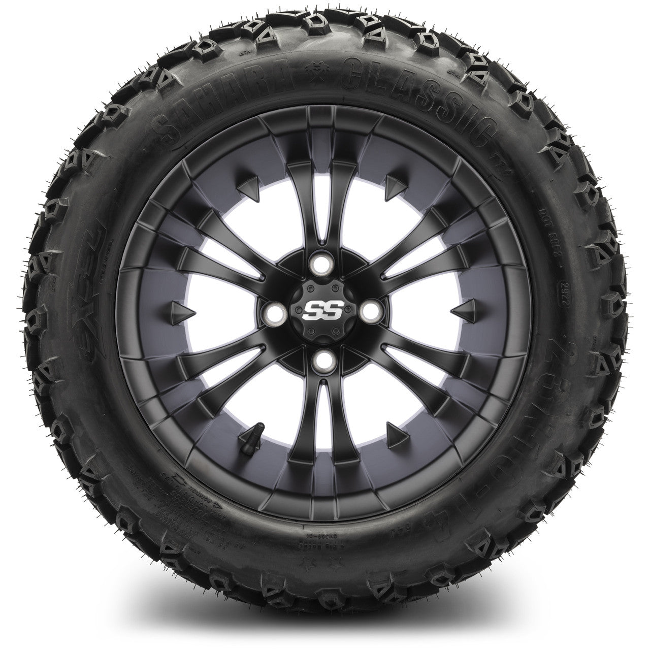 MODZ® 14" Vampire Matte Black Wheels & Off-Road Tires Combo (Xcomp Gladiator 23-10-14 Radial)