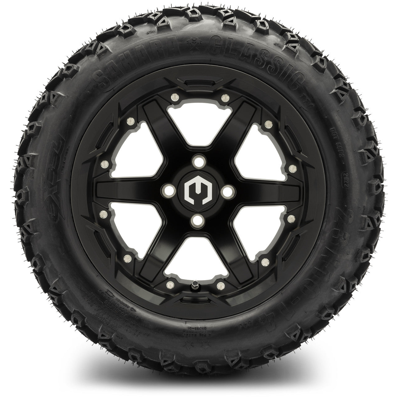 MODZ® 14" Gladiator Matte Black Wheels and Off-Road Tires Combo (Arisun X-Trail All-Terrain 23x10-14)