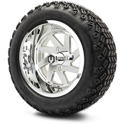 MODZ® 14" Fury Chrome Wheels & Off-Road Tires Combo (Xcomp Gladiator 23-10-14 Radial)