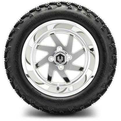 MODZ® 14" Fury Chrome Wheels & Off-Road Tires Combo (Xcomp Gladiator 23-10-14 Radial)