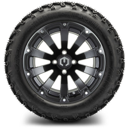 MODZ® 14" Bomber Matte Black Wheels & Off-Road Tires Combo (Xcomp Gladiator 23-10-14 Radial)