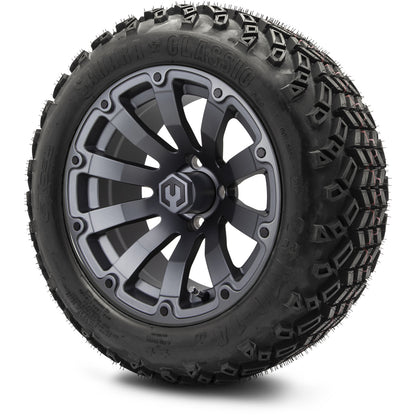 MODZ® 14" Bomber Matte Gunmetal Wheels & Off-Road Tires Combo (Xcomp Gladiator 23-10-14 Radial)