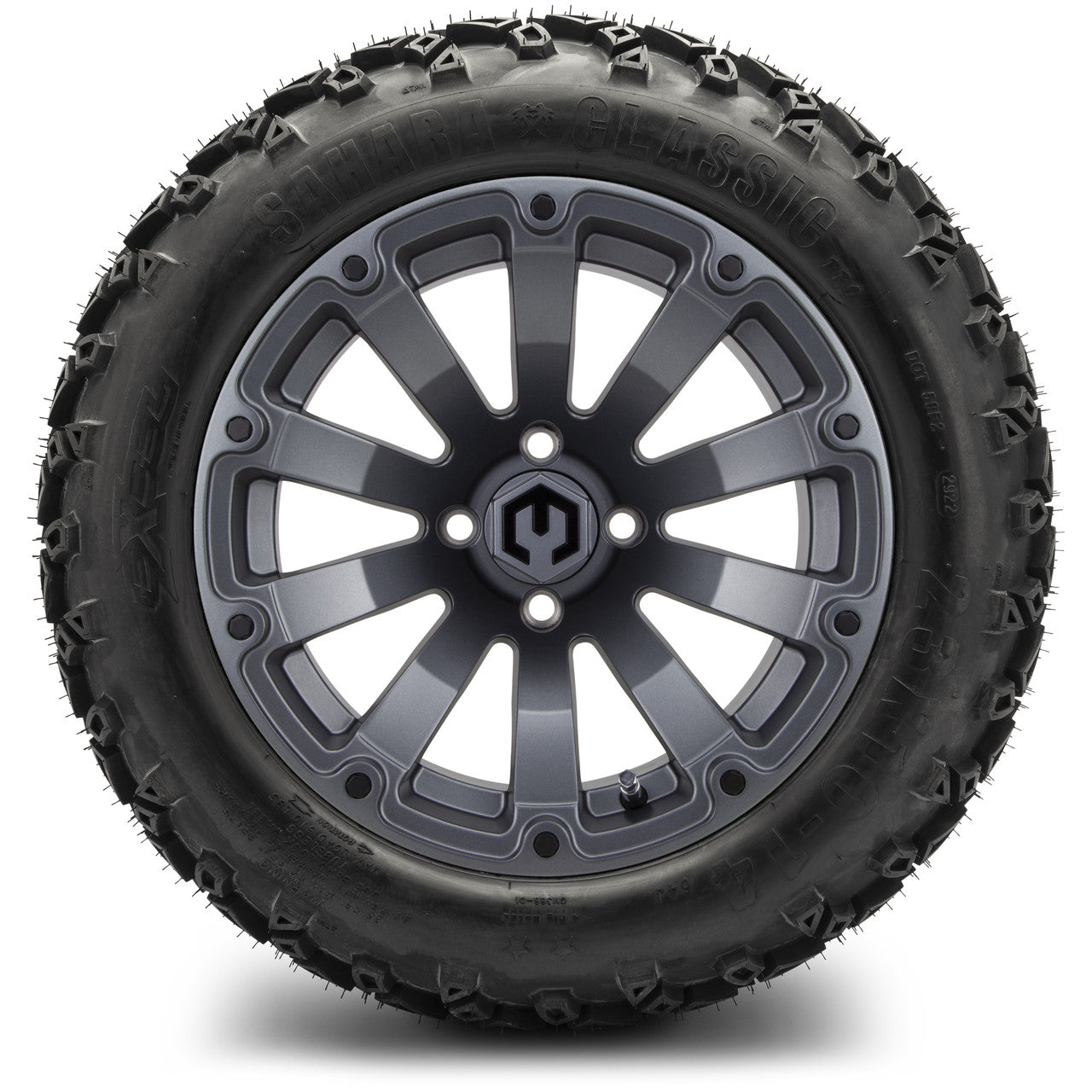 MODZ® 14" Bomber Matte Gunmetal Wheels & Off-Road Tires Combo (Xcomp Gladiator 23-10-14 Radial)