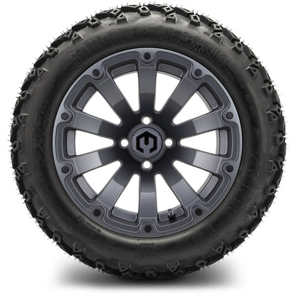 MODZ® 14" Bomber Matte Gunmetal Wheels & Off-Road Tires Combo (Xcomp Gladiator 23-10-14 Radial)