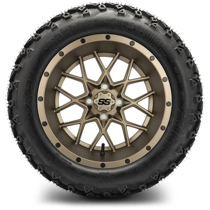 MODZ® 14" Vortex Matte Bronze Wheels & Off-Road Tires Combo (Arisun X-Trail All-Terrain 23x10-14)