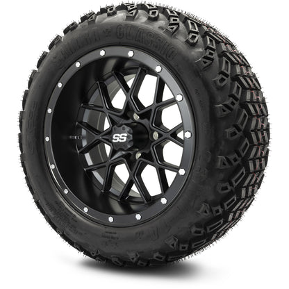 MODZ® 14" Vortex Matte Black Wheels & Off-Road Tires Combo (Arisun X-Trail All-Terrain 23x10-14)