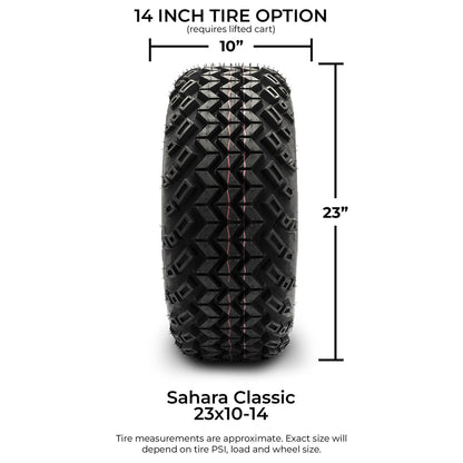 MODZ® 14" Blitz Matte Black Wheels & Off-Road Tires Combo (Xcomp Gladiator 23-10-14 Radial)