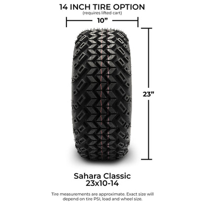 MODZ® 14" Vampire Matte Black Wheels & Off-Road Tires Combo (Arisun X-Trail All-Terrain 23x10-14)
