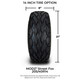 MODZ® 14" Godfather Glossy Black Wheels & Street Tires Combo (MODZ Street Fox Radial 205/40-14)