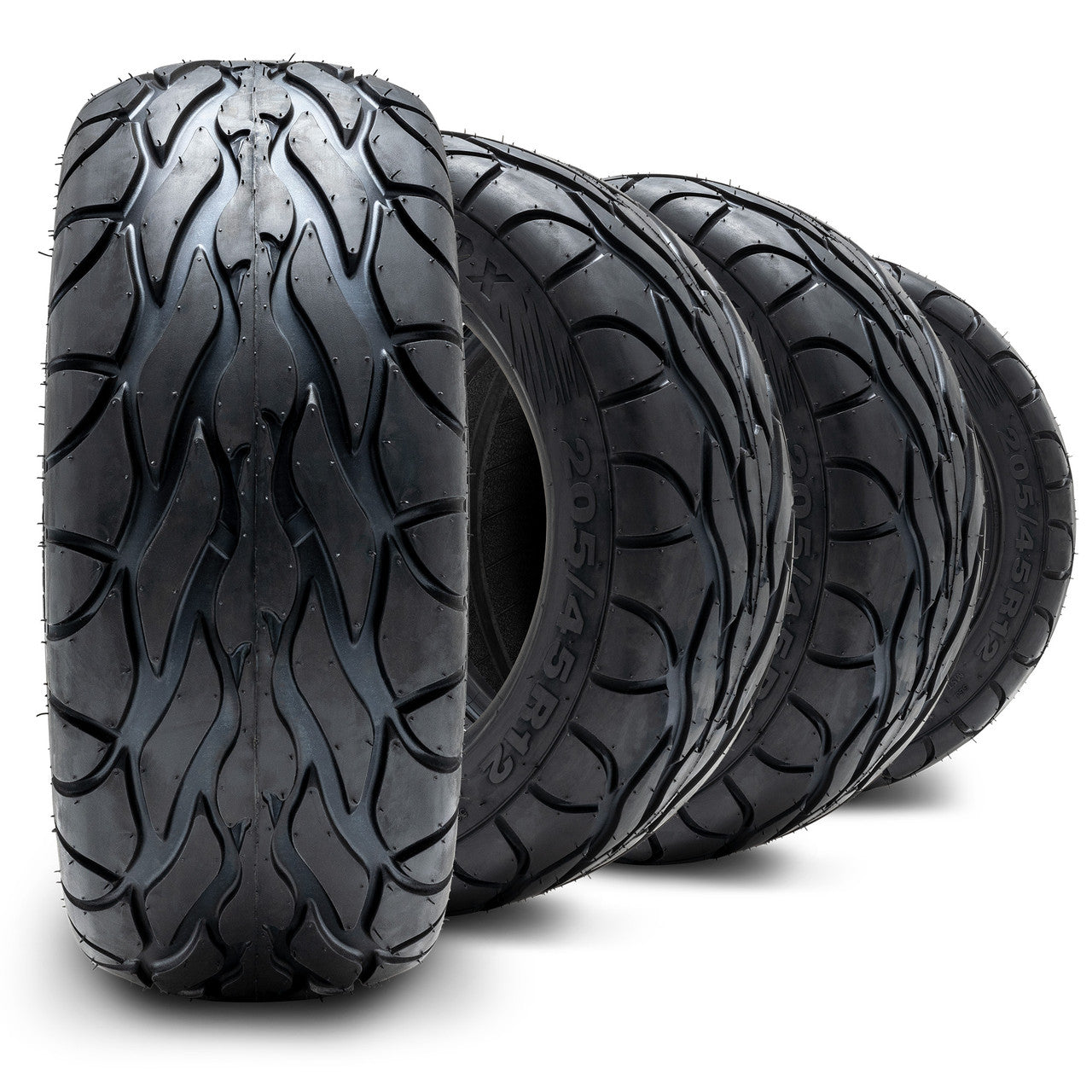 MODZ® Street Fox 205/45-12 Radial Golf Cart Tire - front view