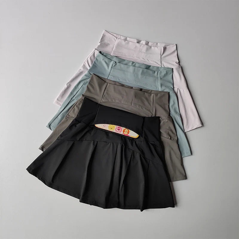 Women's High Waisted Sports Skirts Yoga Running Tennis Golf