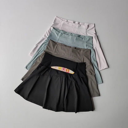 Women's High Waisted Sports Skirts Yoga Running Tennis Golf