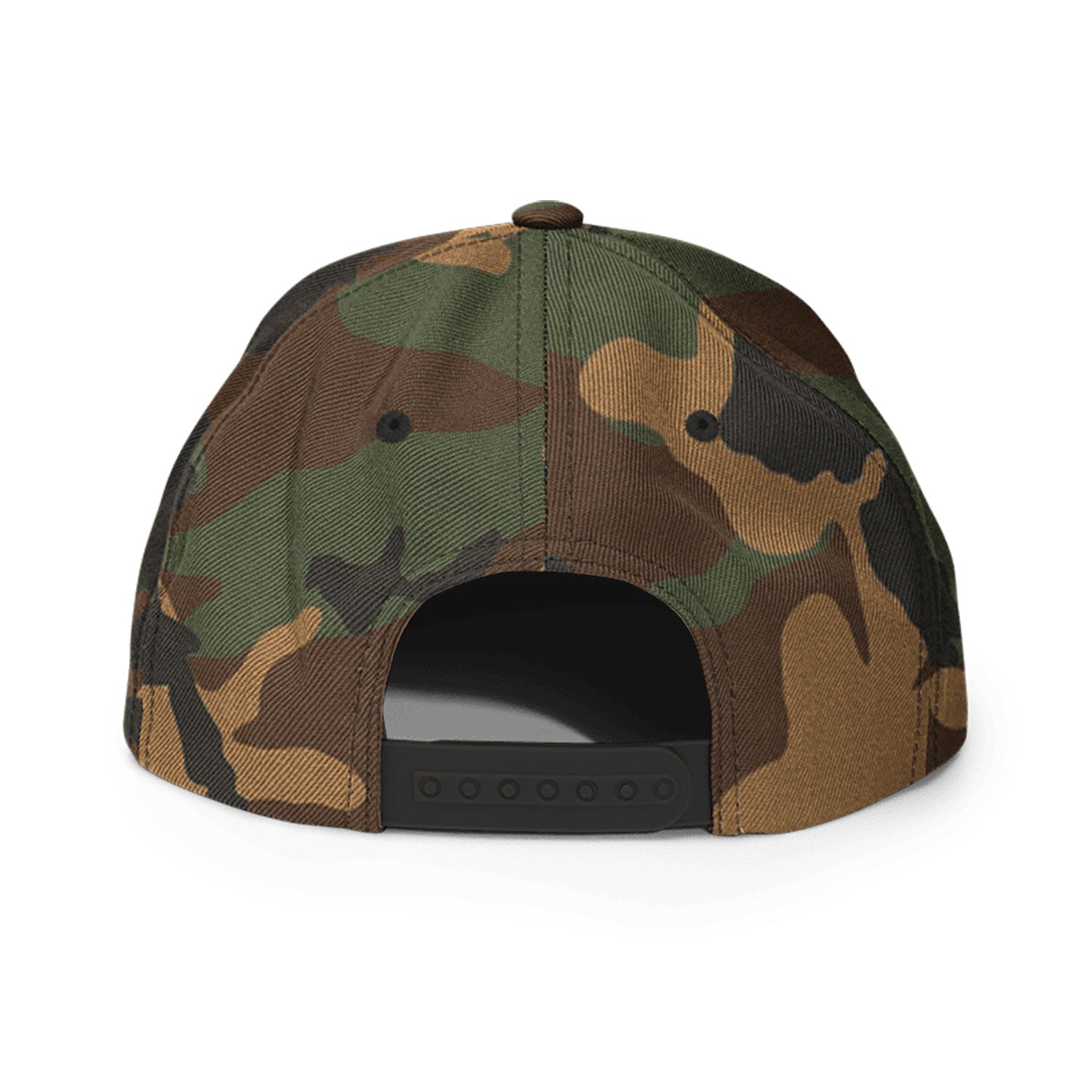Spinner Snapback The Links Camo Black golf hat – back view