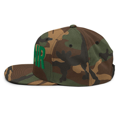 Spinner Snapback The Links Camo Kelly golf hat – left side