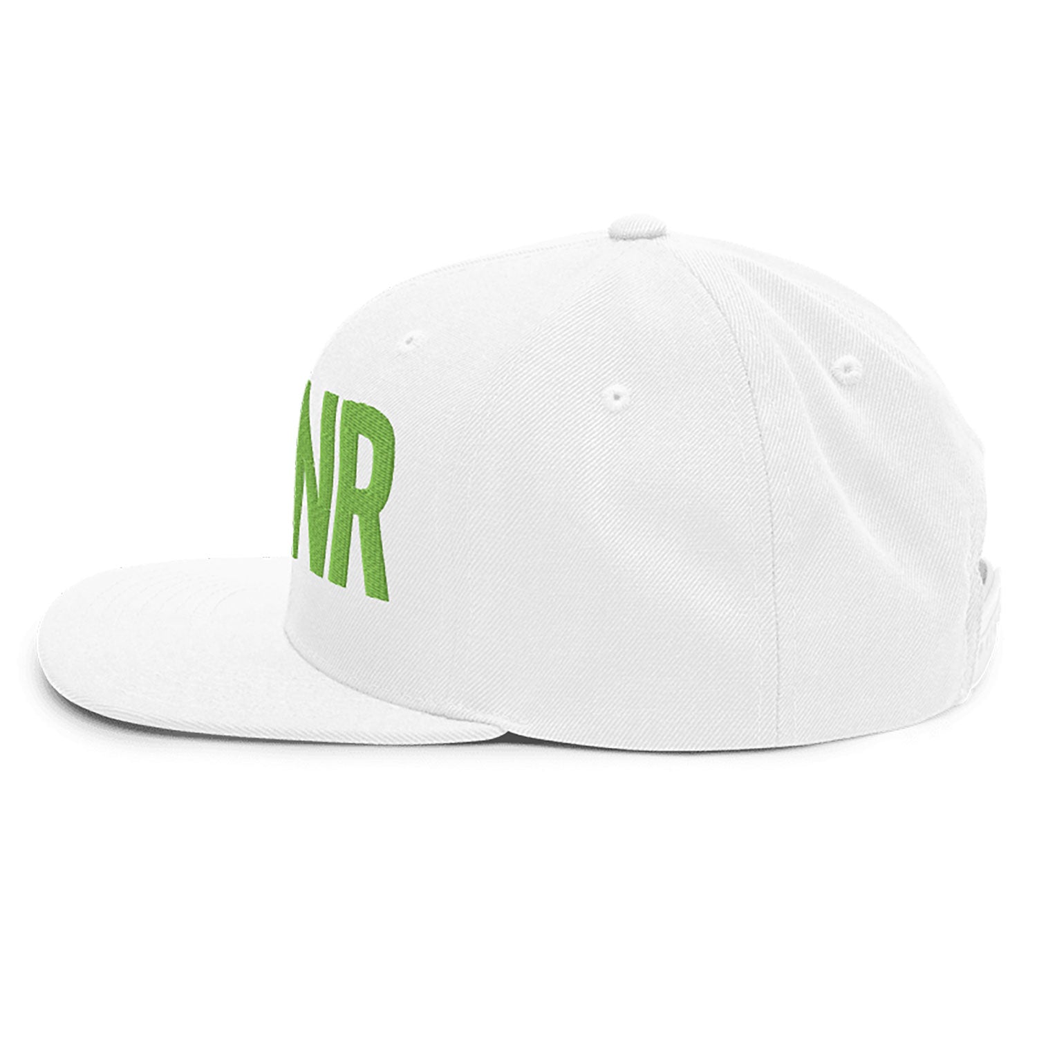 Spinner Snapback The Links White Kiwi golf hat – left side