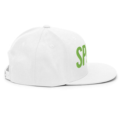 Spinner Snapback The Links White Kiwi golf hat – right side