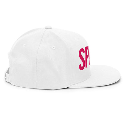 Spinner Snapback The Links White Pink golf hat – right side