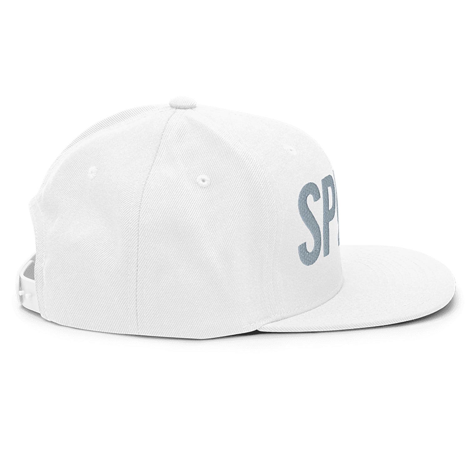 Spinner Snapback The Links White Silver golf hat – right side